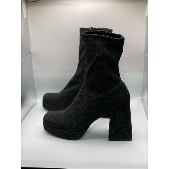 Abound Steffie Platform Bootie Black Glitter 8 - Picture 8 of 8